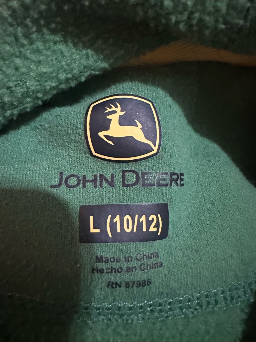 John Deere Green Hoodie with Yellow Logo - Picture 3 of 6